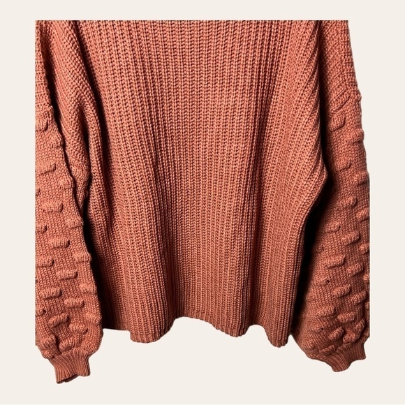 1152. ‎ KAYLA’S ARMOIRE LONG SLEEVE SWEATER SIZE MEDIUM BURNT ORANGE KNITTED - Picture 11 of 11